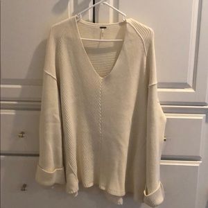 Free People cotton ribbed sweater